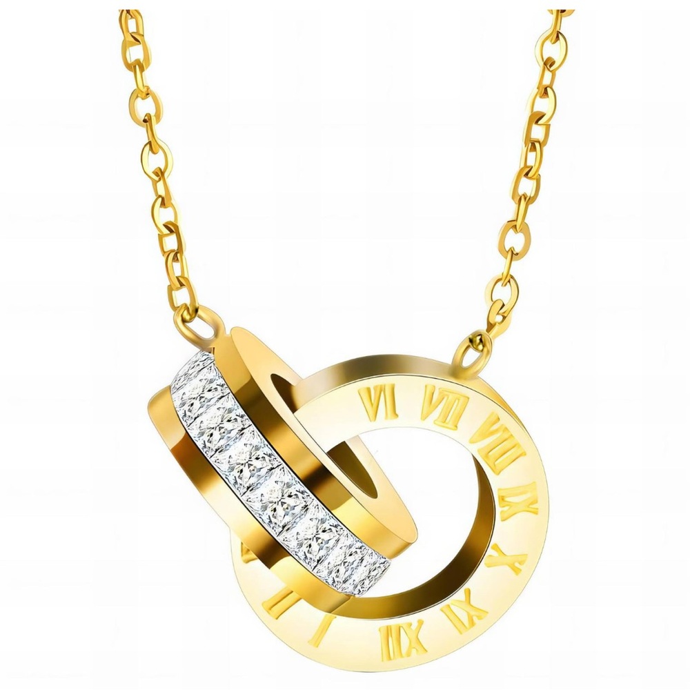 18K GOLD PLATED STAINLESS STEEL NECKLACE, INTENSITY